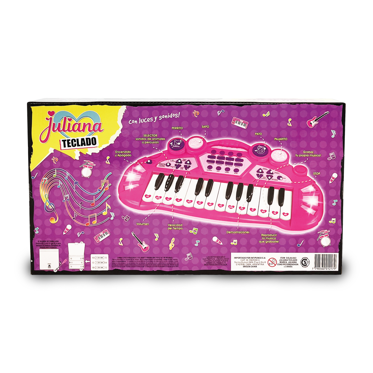 Juliana Teclado con Luz y Sonido