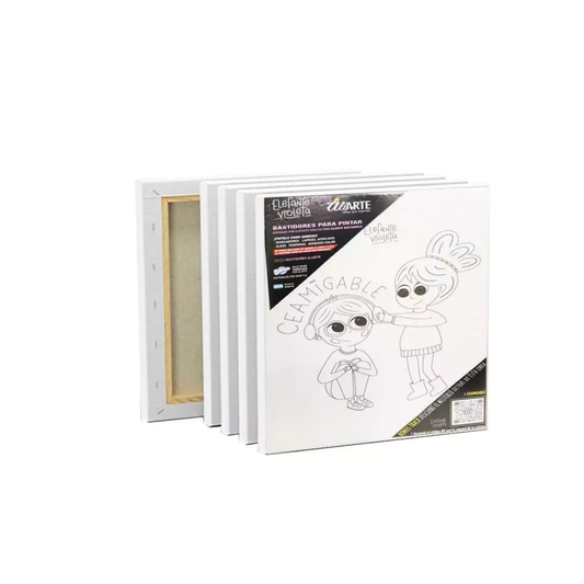 Bastidor 30x30 Elefante violeta 002