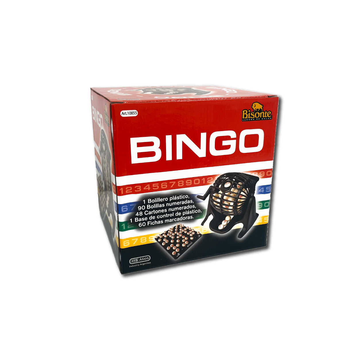 Juego de Mesa Bingo Con Bolillero Y Portabolilla Bisonte