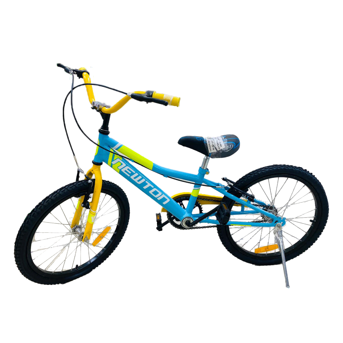 Bicicleta GROW CROSS Celeste Y amarillo Rodado 20