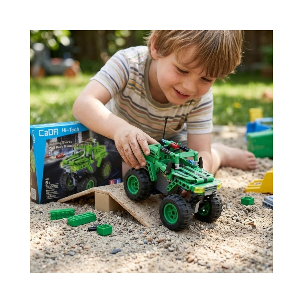Auto Monster Off-Roader Pullback Bloques CaDA Technic