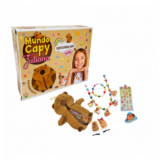 Cartuchera Capy y Accesorios Mundo capy By Juliana