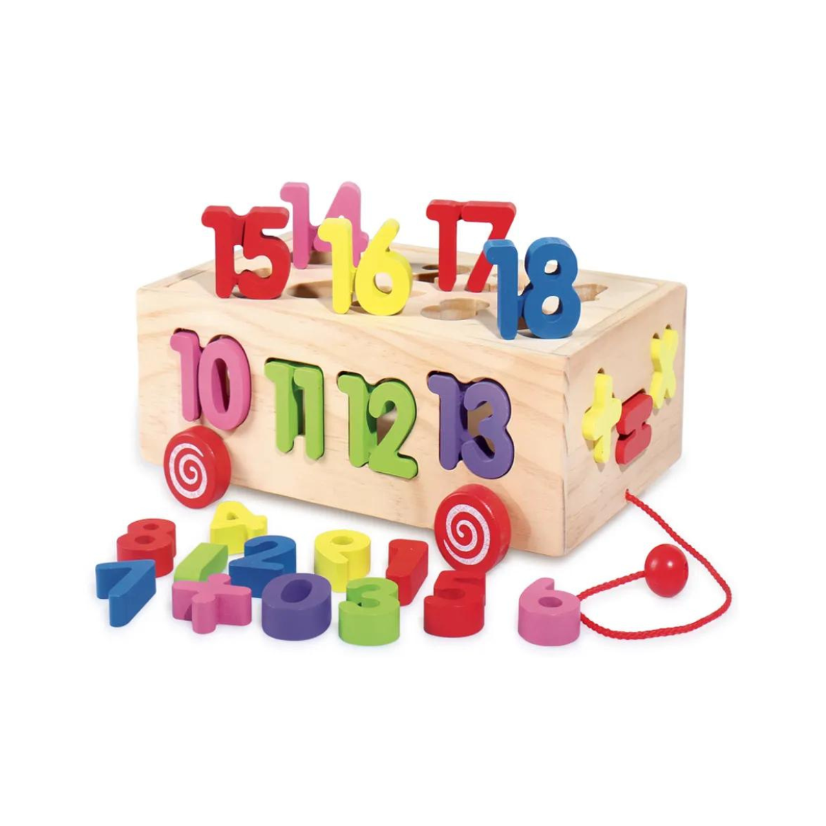 Camión de Encastre Didáctico de Madera con Números