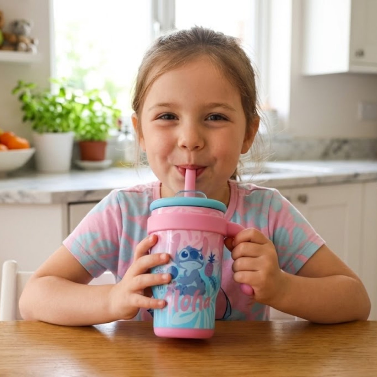 Vaso Térmico Lilo & Stitch con Sorbete Acero Inoxidable - 400 ml