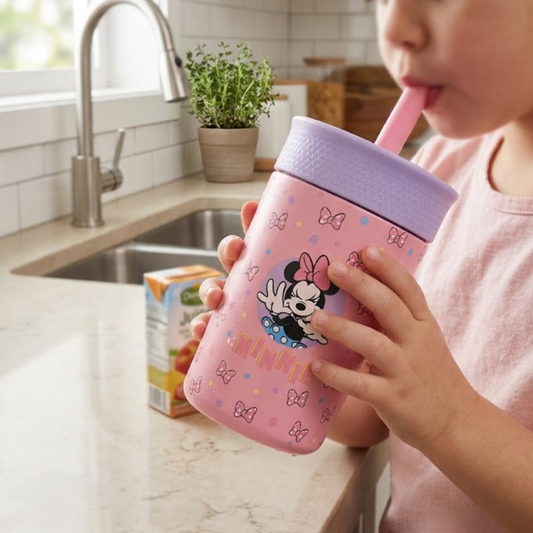 Vaso Térmico Minnie Mouse con Sorbete Acero Inoxidable - 350 ml