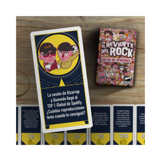 Juego De Cartas Datos No Opiniones: El Reviente Del Rock