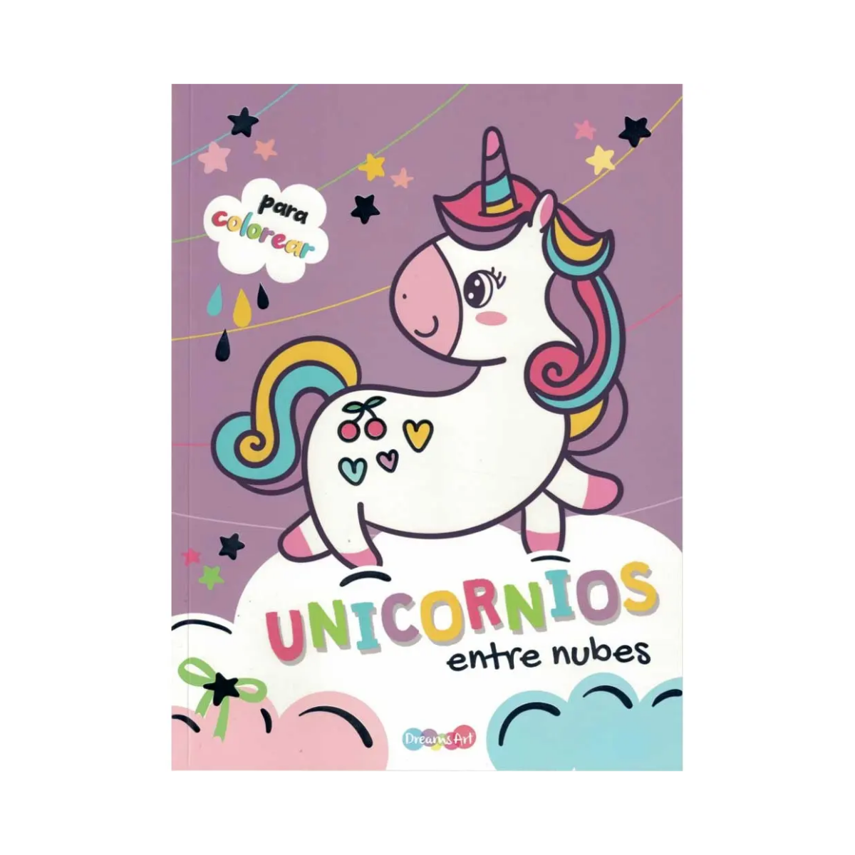 Libro para Colorear Unicornios Entre Nubes Diviértete