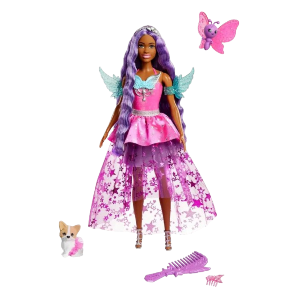 Muñeca Barbie Hada Con Sus Mascotas