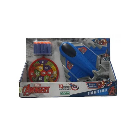Avengers Avión Lanzador Con 10 Dardos Aircraft Darts Ditoys