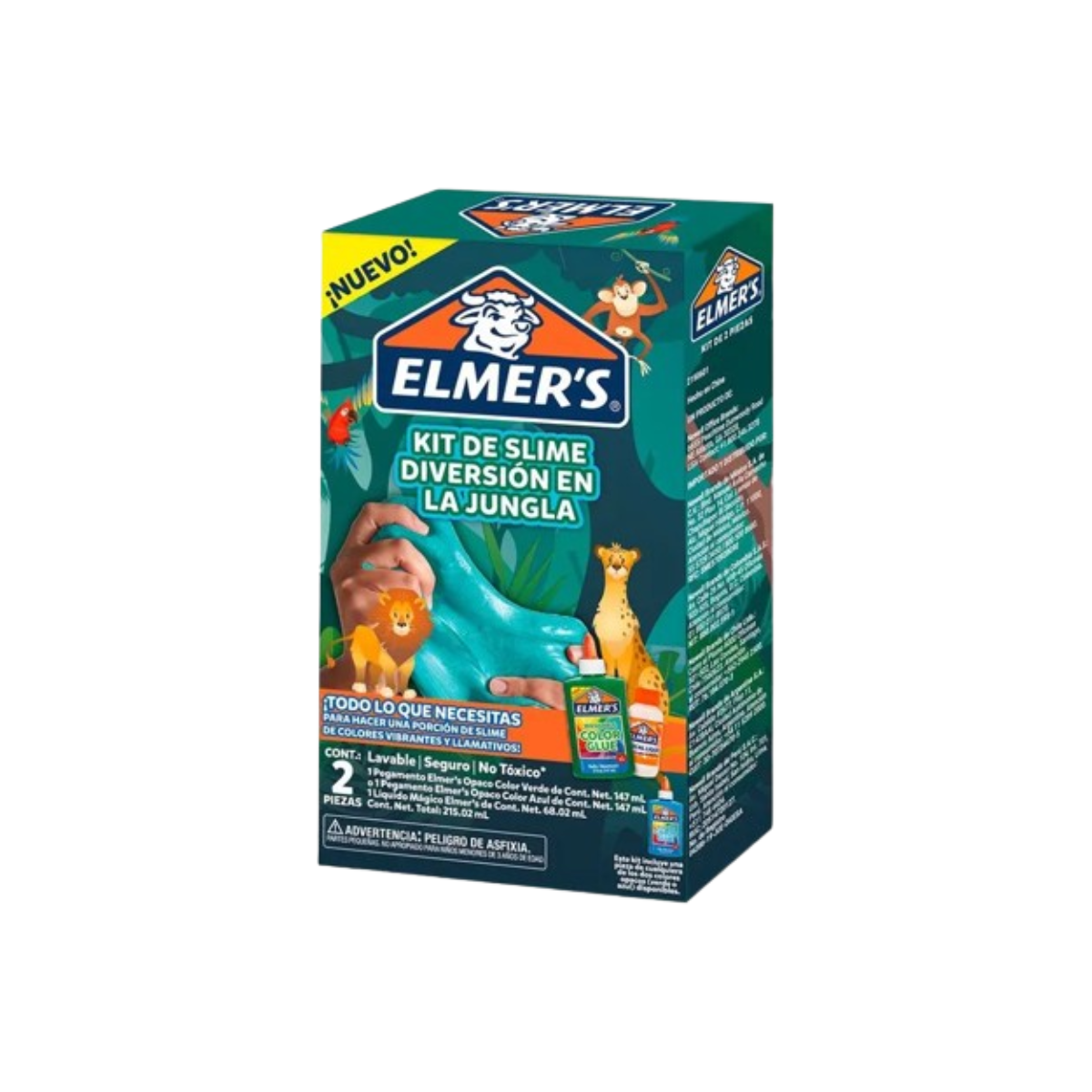 Elmers Diversión En La Jungla Kit Slime 2 Piezas