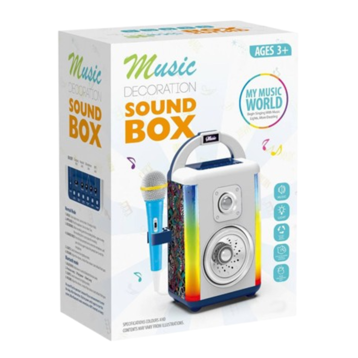 Juguete Amplificador Con Micrófono Y Luces Portátil