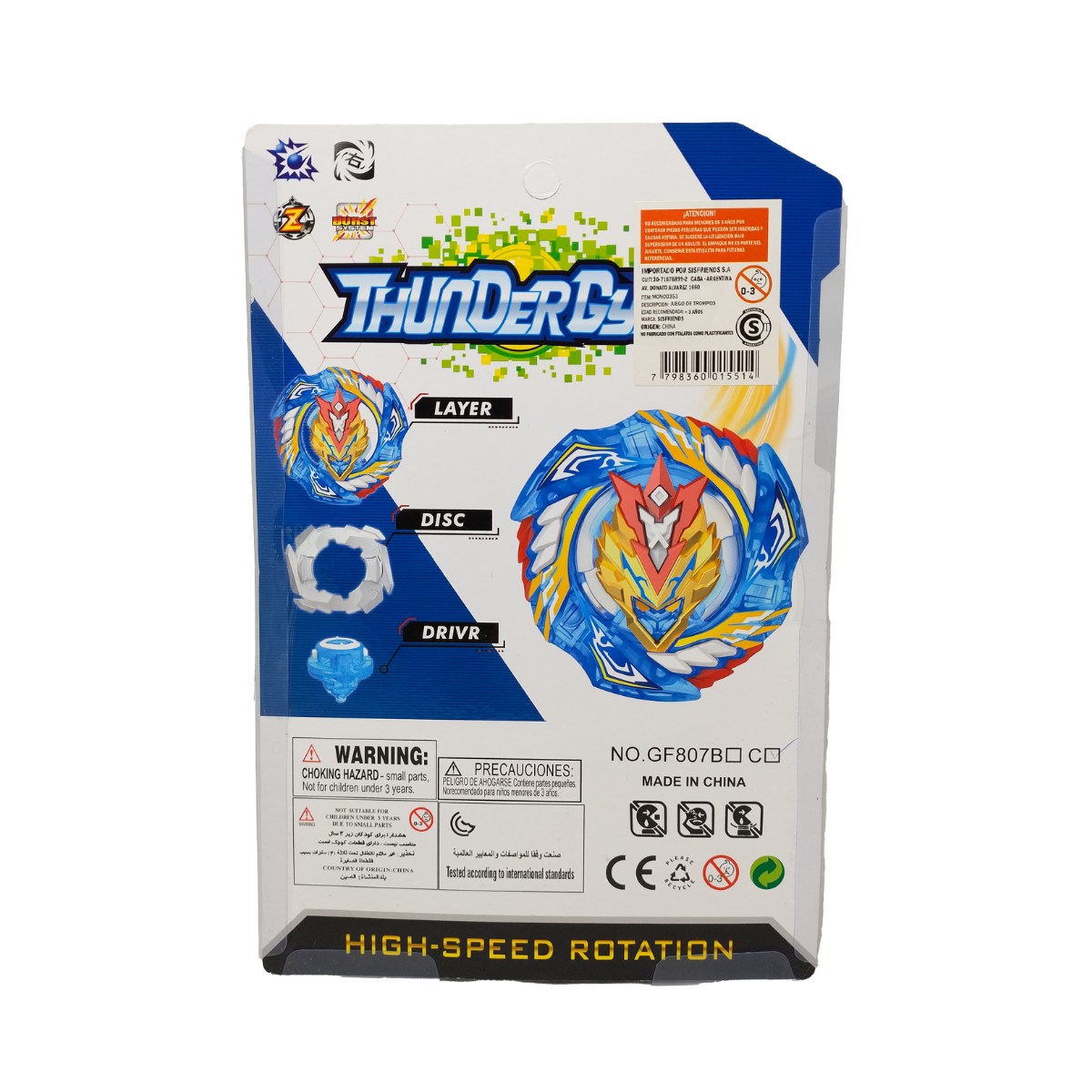 Trompo Con Lanzador Para Armar ThunderGyro