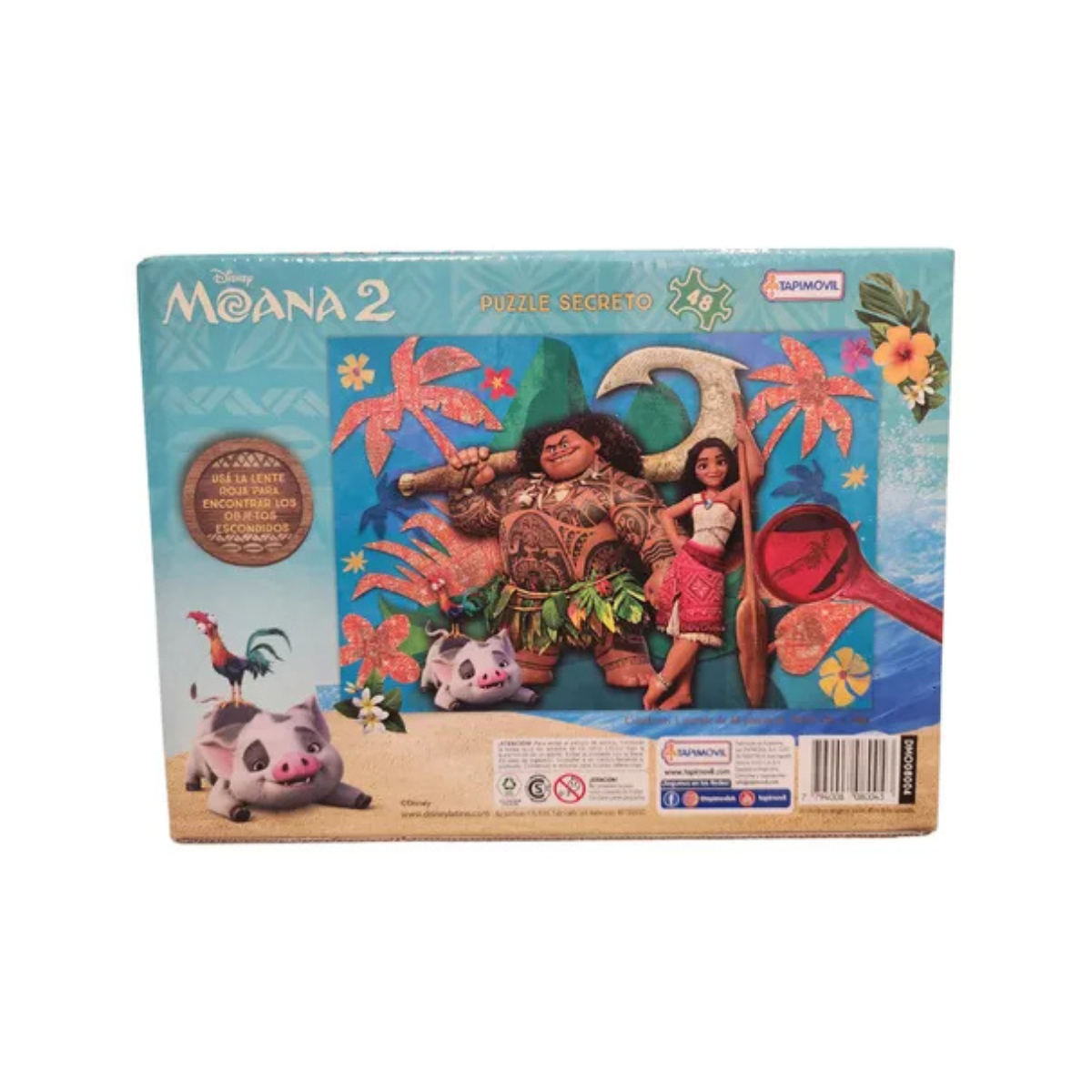 Puzzle Secreto Con Lupa 48 Piezas Disney Moana 2