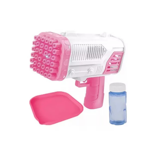 Pistola Lanza Burbujas Eléctrica 69 Puntas Con Luz