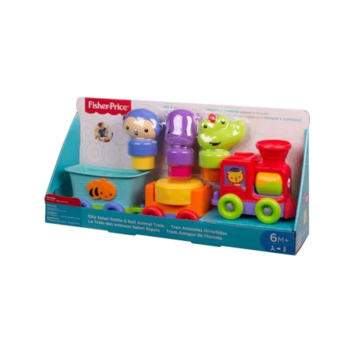 Fisher Tren De Arrastre Didactico Animales Safari JUGUETERIAS MONOCOCO