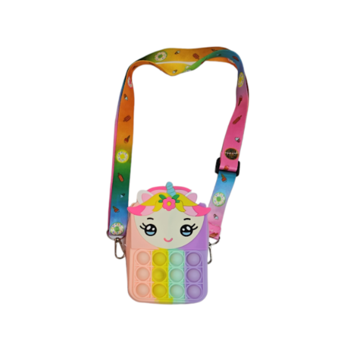 Cartera Pop It Diseño Cuadrado Con Caritas