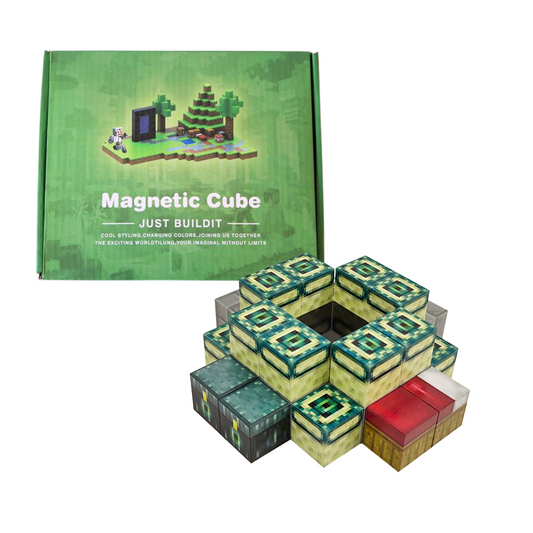 Bloques Magnéticos Para Armar 32 Piezas Estilo Minecraft End Gateway