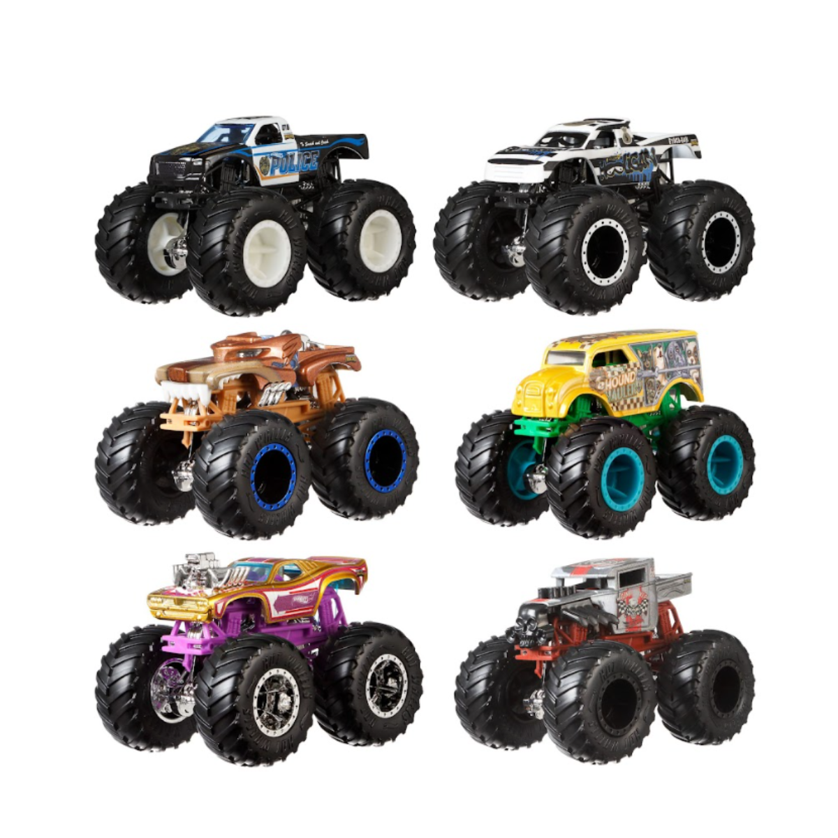 Vehículo Hot Wheels Monster Trucks A Escala x 2 Unidades