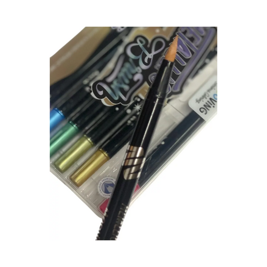 Marcadores Long Doble Punta Pincel Metalizados