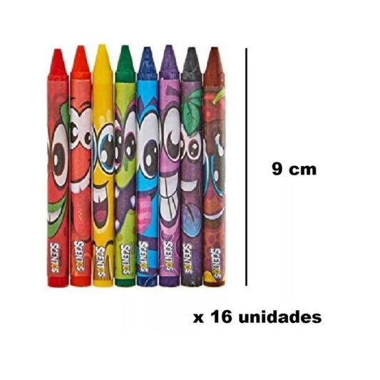 Crayones Aroma Frutilla 16 Unidades