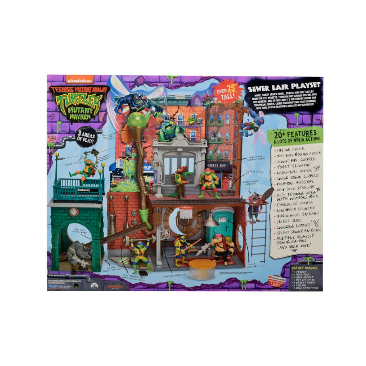 Tortugas Ninja Playset Cuartel Mutante Con Accesorios