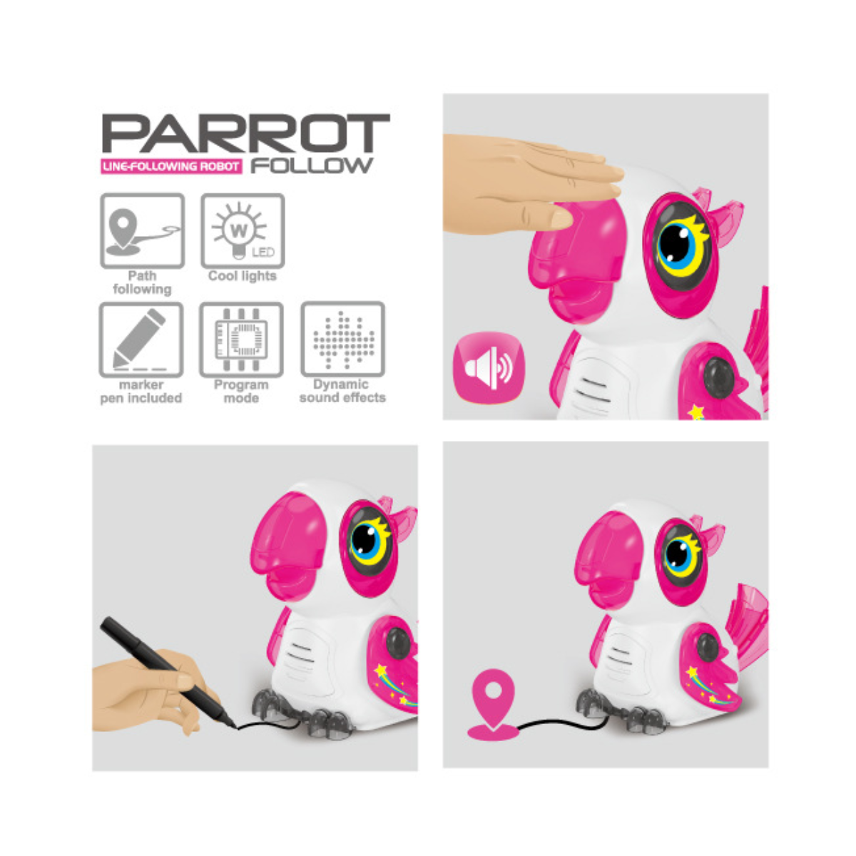 Robot Loro Inteligente con Lapiz