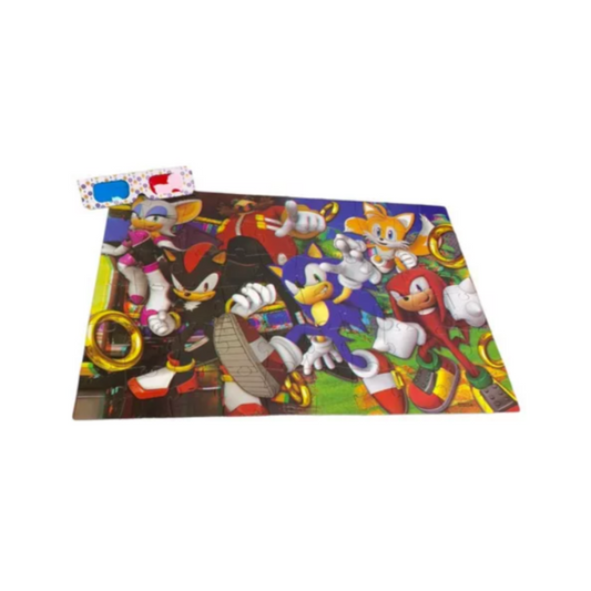 Rompecabezas 3D 60 Piezas SONIC con Anteojos