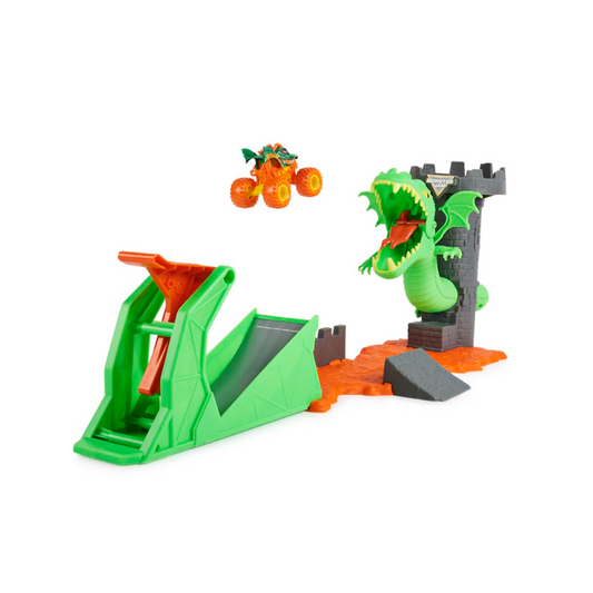 Monster Jam Vehículo Dragon Pista y Rampa