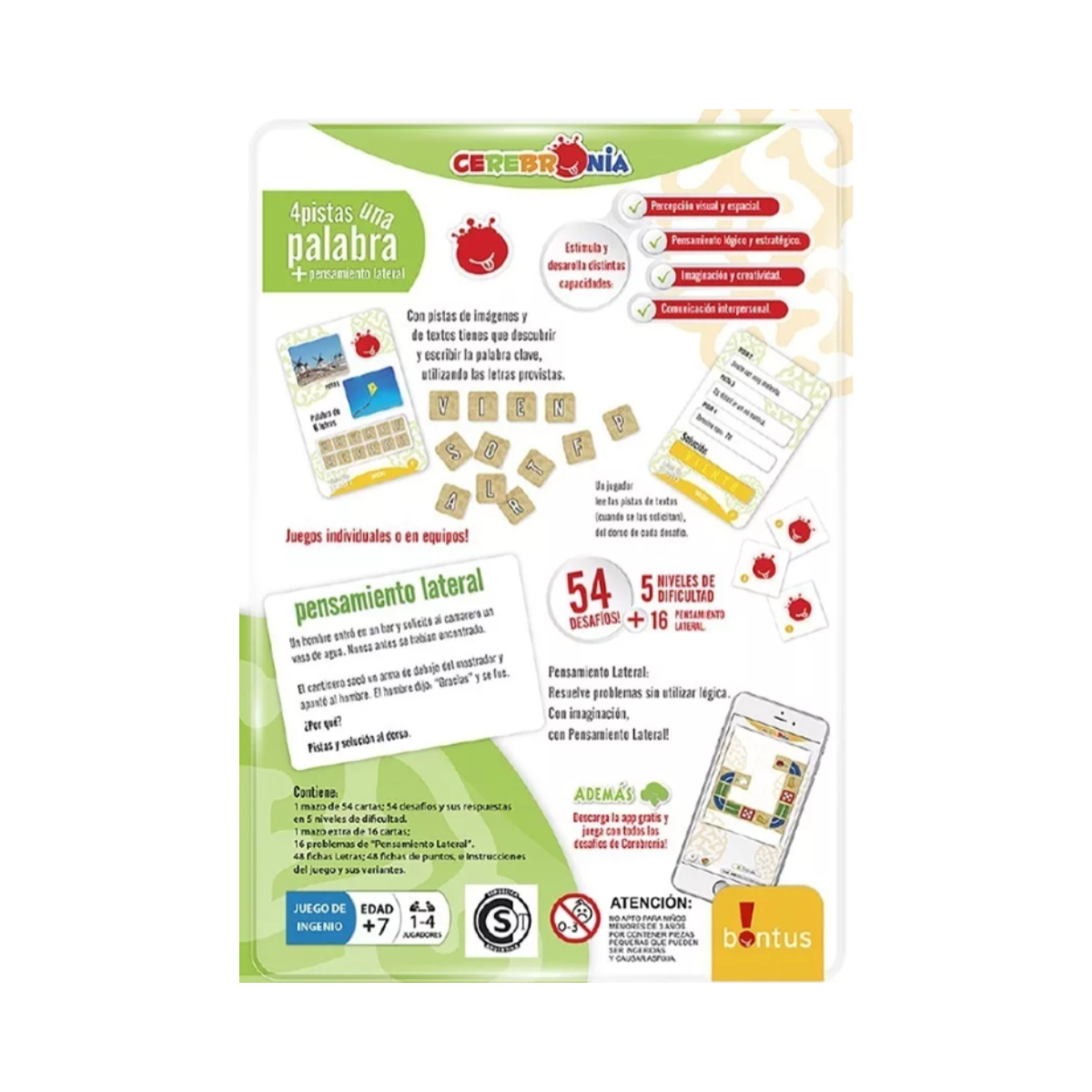 Juego De Mesa 4 Pistas 1 Palabra