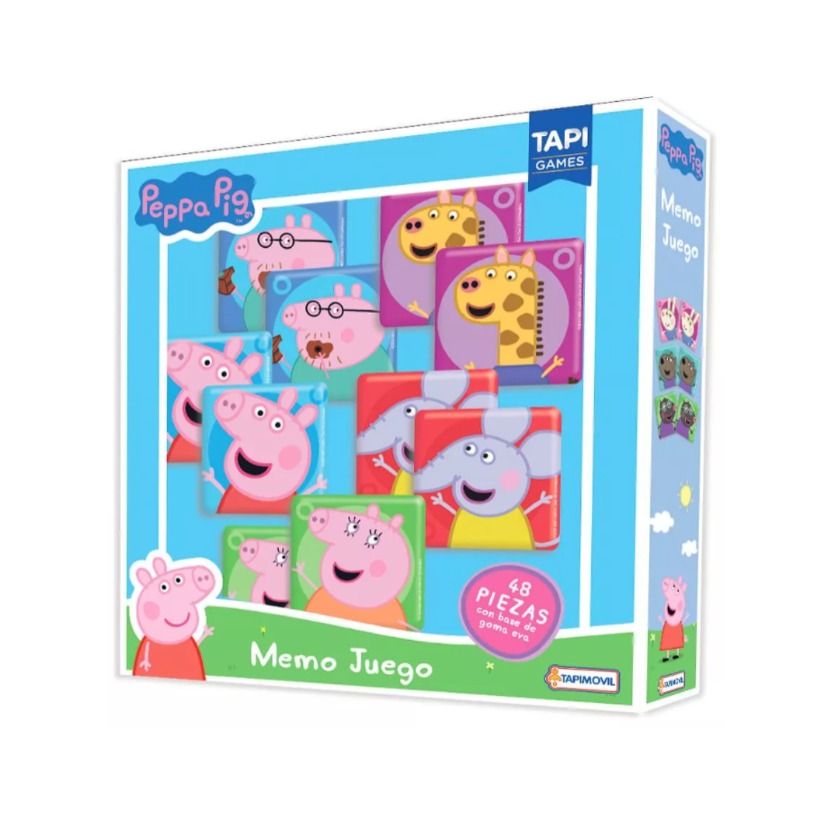 Memo Juego Peppa Pig 48 Piezas Juego De Memoria Tapimovil