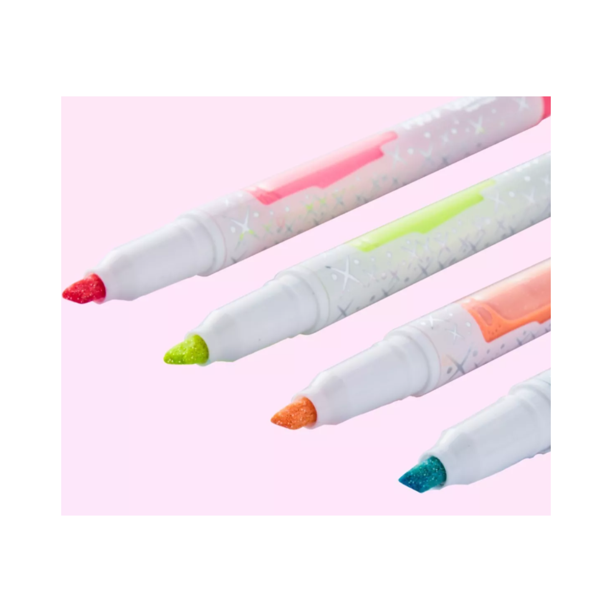 Resaltadores Con Glitter 4 Unidades Coloring