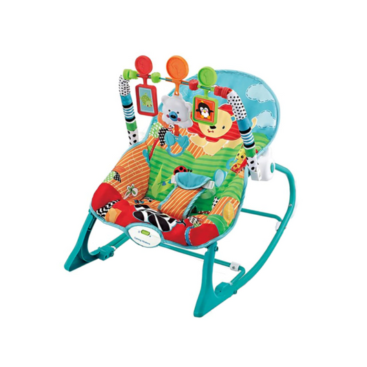 Mecedora Reclinable Con Vibración Color Azul