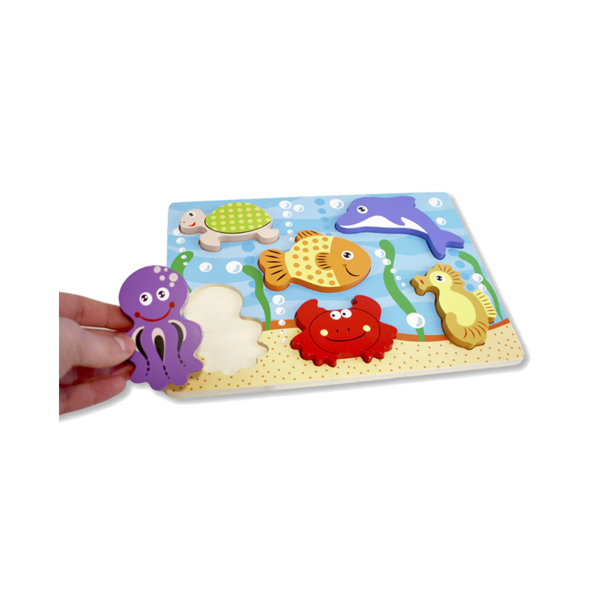 Juego De Encastre Rompecabezas Animales Del Mar