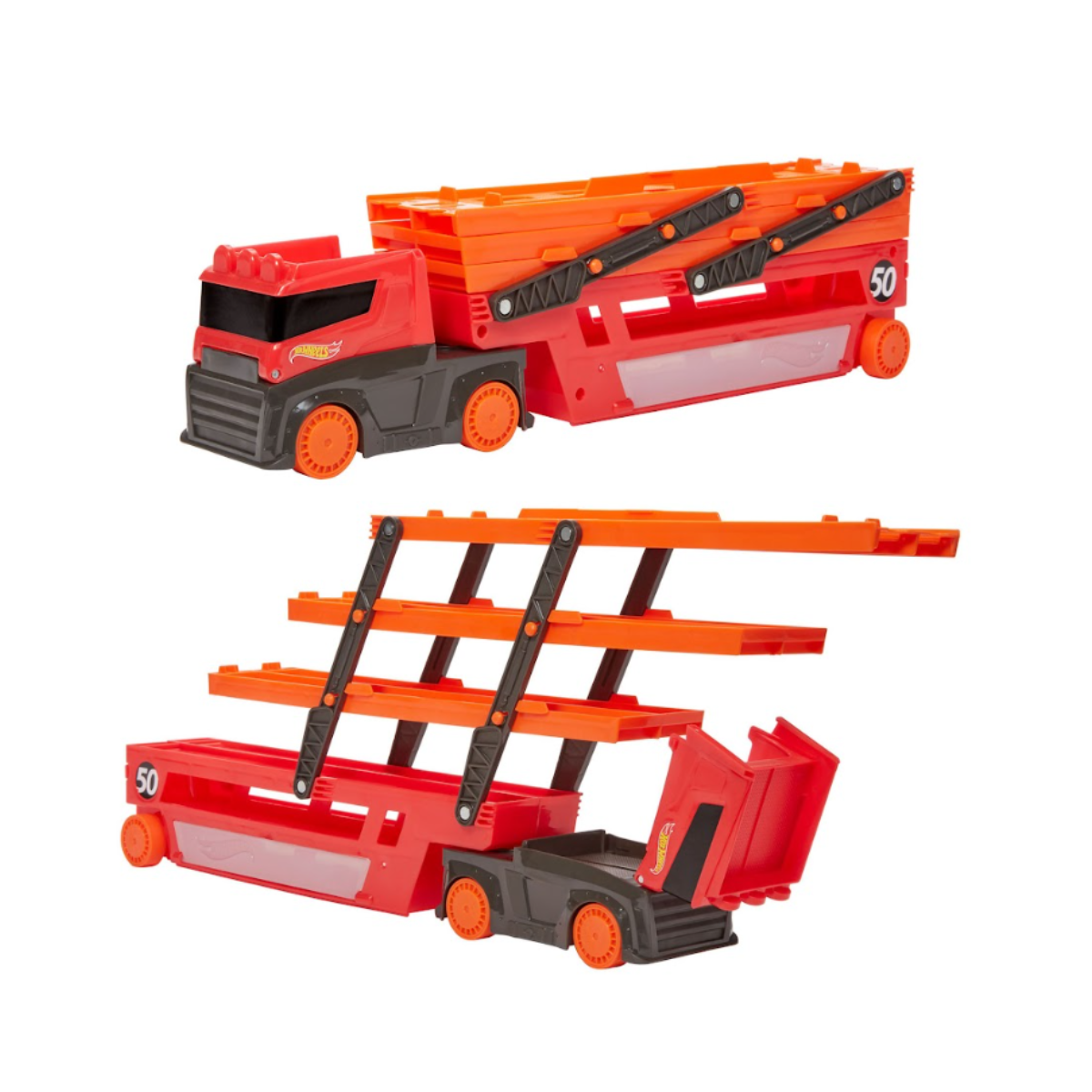 Hot Wheels Mega Camión Remolque