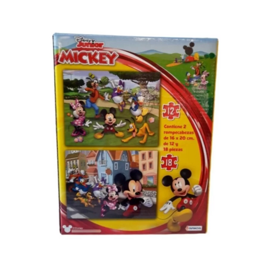 Rompecabezas Mickey y Sus Amigos x 12 y 18 Piezas
