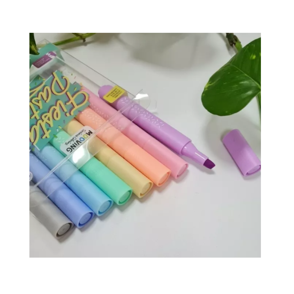 Resaltadores Triangulares De Colores Pastel 8 Unidades