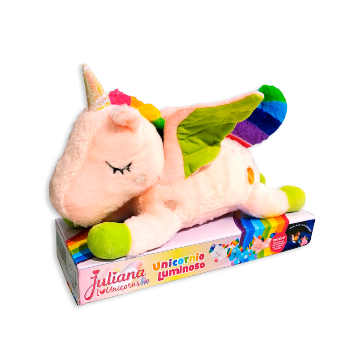 Peluche Unicornio Luminoso Juliana Color Rosa JUGUETERIAS MONOCOCO