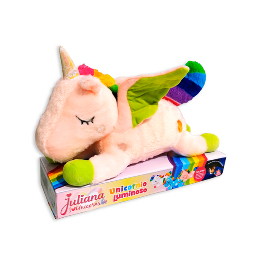 Peluche Unicornio Luminoso Juliana Color Rosa