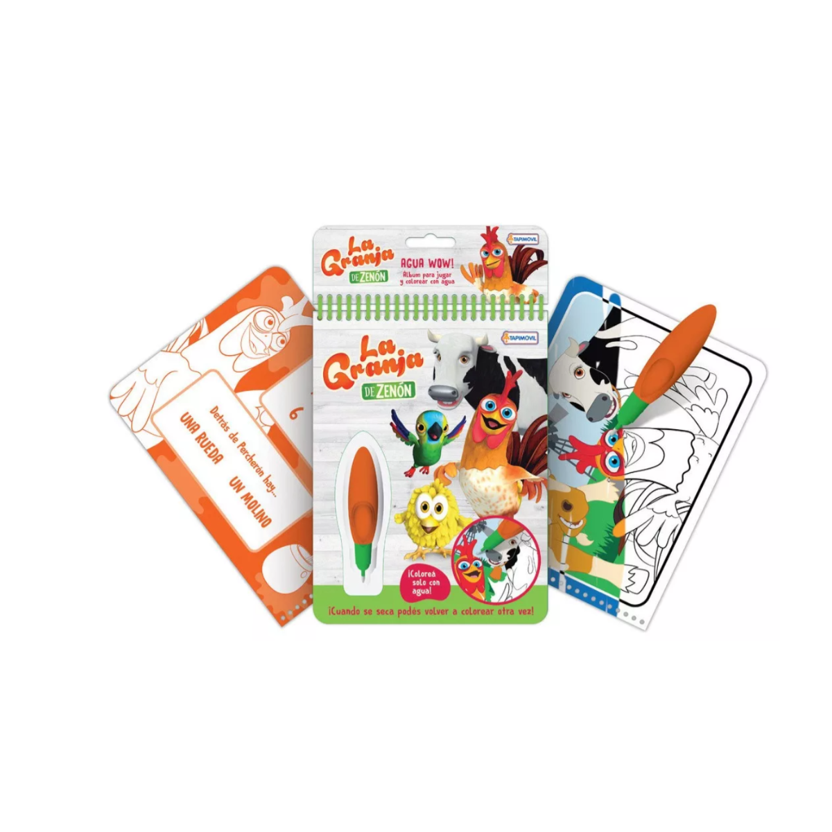 Libro Colorear Pinta Fácil Agua Wow Mágico Granja De Zenón Tapimovil