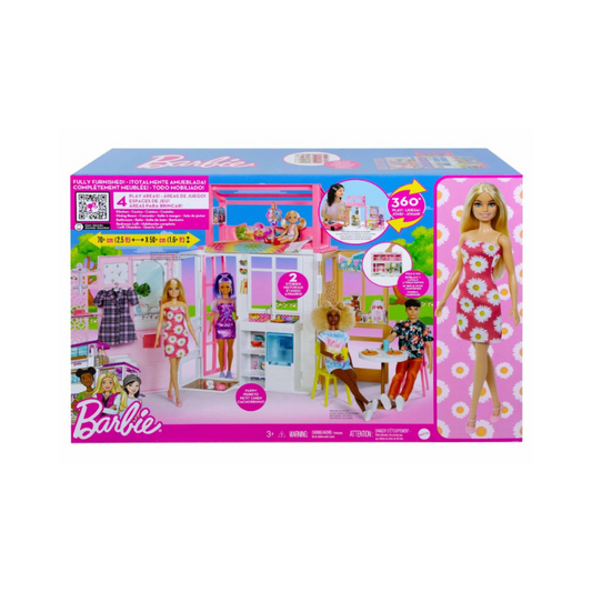 Playset Casa Barbie Con Muñeca Y Accesorios