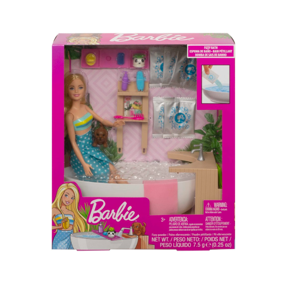Barbie Playset Bañera Con Burbujas