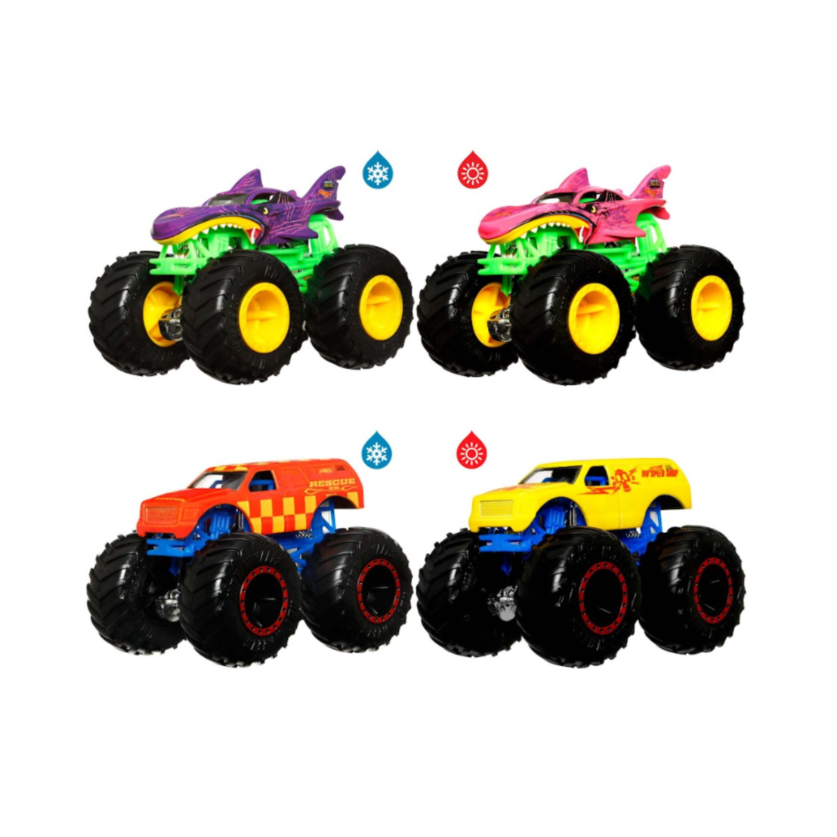 Vehículos Hot Wheels Monster Trucks Color Shifters Sorpresa