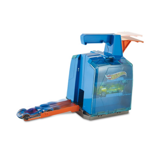 Hot Wheels Caja Guarda Autos Con Lanzador