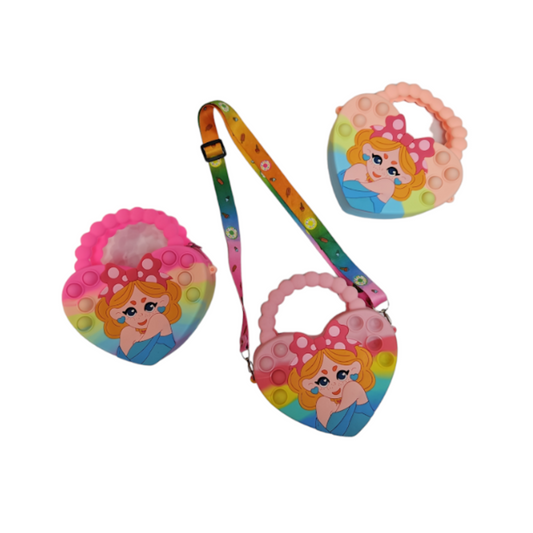 Cartera Pop It Diseño Corazón Con Correa Y Manija