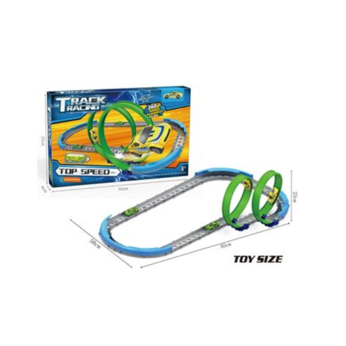 Pista De Autos Doble Loop Vuelta 360