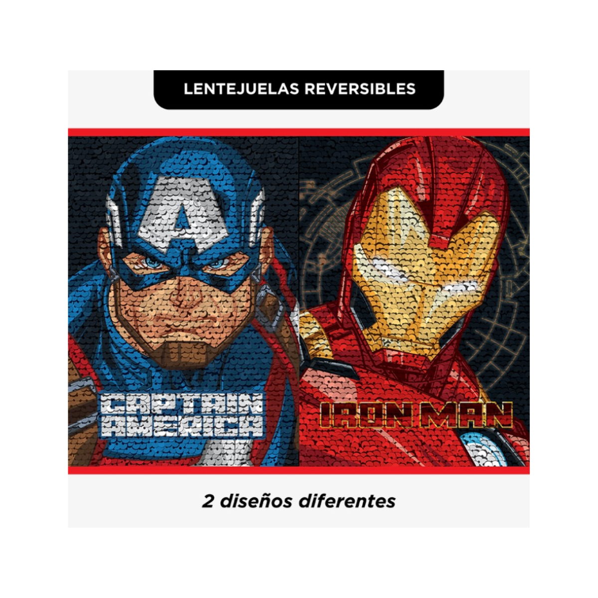 Canopla 2 Pisos Lentejuelas Avengers