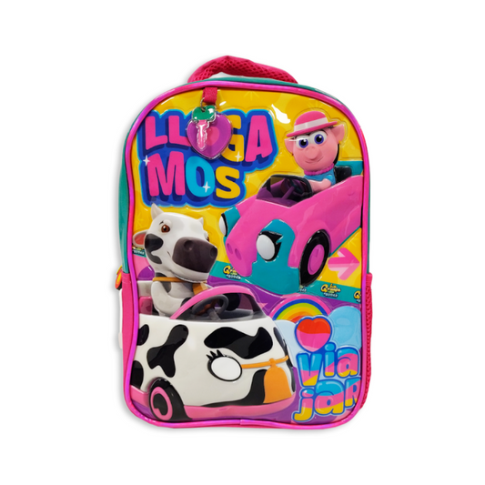 Mochila La Granja De Zenón Rosa Espalda 12"