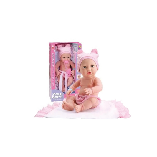 Bebé Recién Nacido Con Mantita Y Gorrito Divertoys