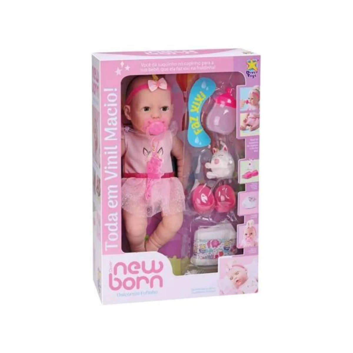 Bebé Recién Nacido Con Vestido Y Accesorios Divertoys