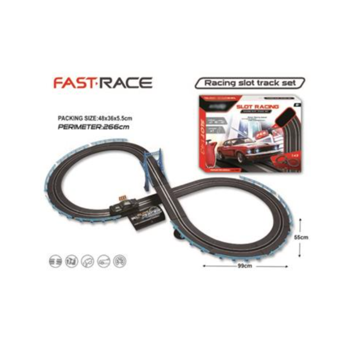 Pista De Carreras Tipo Scalextric Fast Race